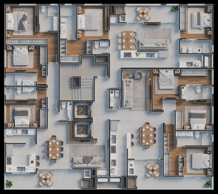 Apartamento com 3 quartos à venda, 179m2 em Itajai - SC - imagem 8 Foto 8 de Apartamento com 3 quartos à venda, 179m2 em Itajai - SC