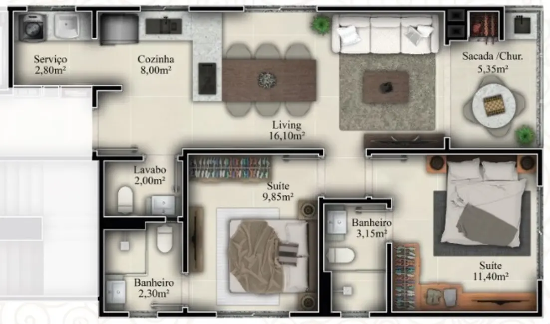 Foto 5 de Apartamento com 2 quartos à venda, 71m2 em Porto Belo - SC