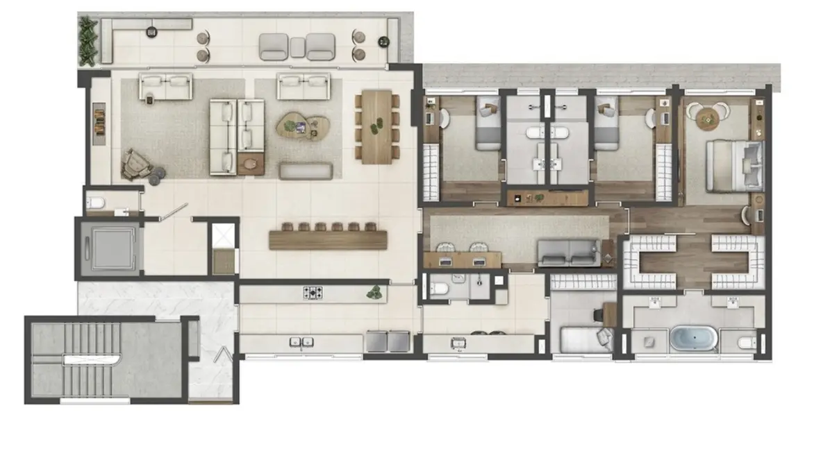 Apartamento com 3 quartos à venda, 246m2 em Boa Vista, Porto Alegre - RS - imagem 3 Foto 3 de Apartamento com 3 quartos à venda, 246m2 em Boa Vista, Porto Alegre - RS