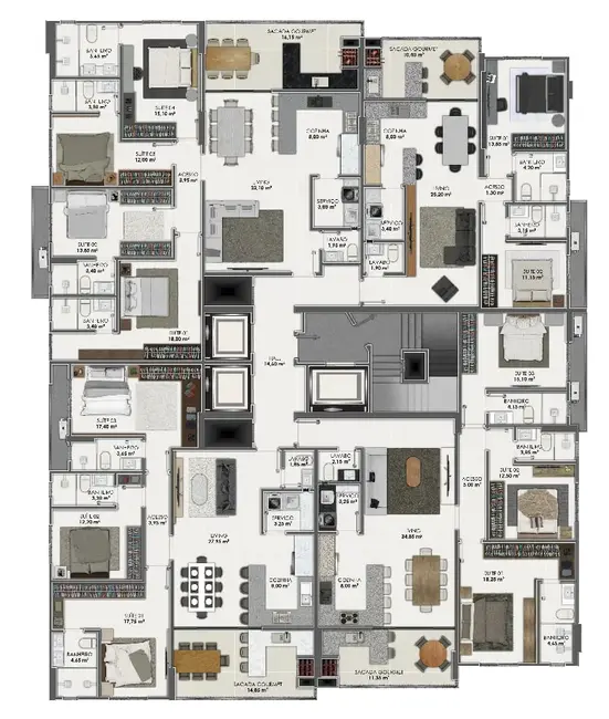Foto 3 de Apartamento com 3 quartos à venda, 94m2 em Meia Praia, Itapema - SC