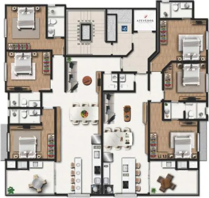 Foto 9 de Apartamento com 3 quartos à venda, 104m2 em Meia Praia, Itapema - SC