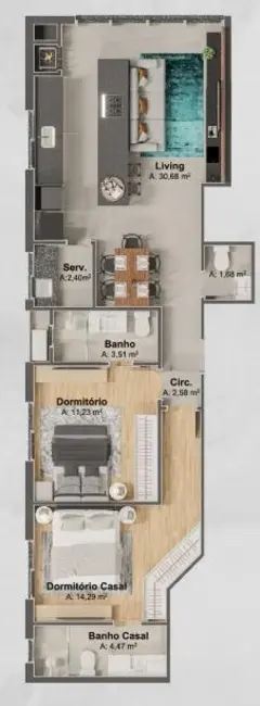 Foto 4 de Apartamento com 2 quartos à venda, 105m2 em Centro, Porto Belo - SC