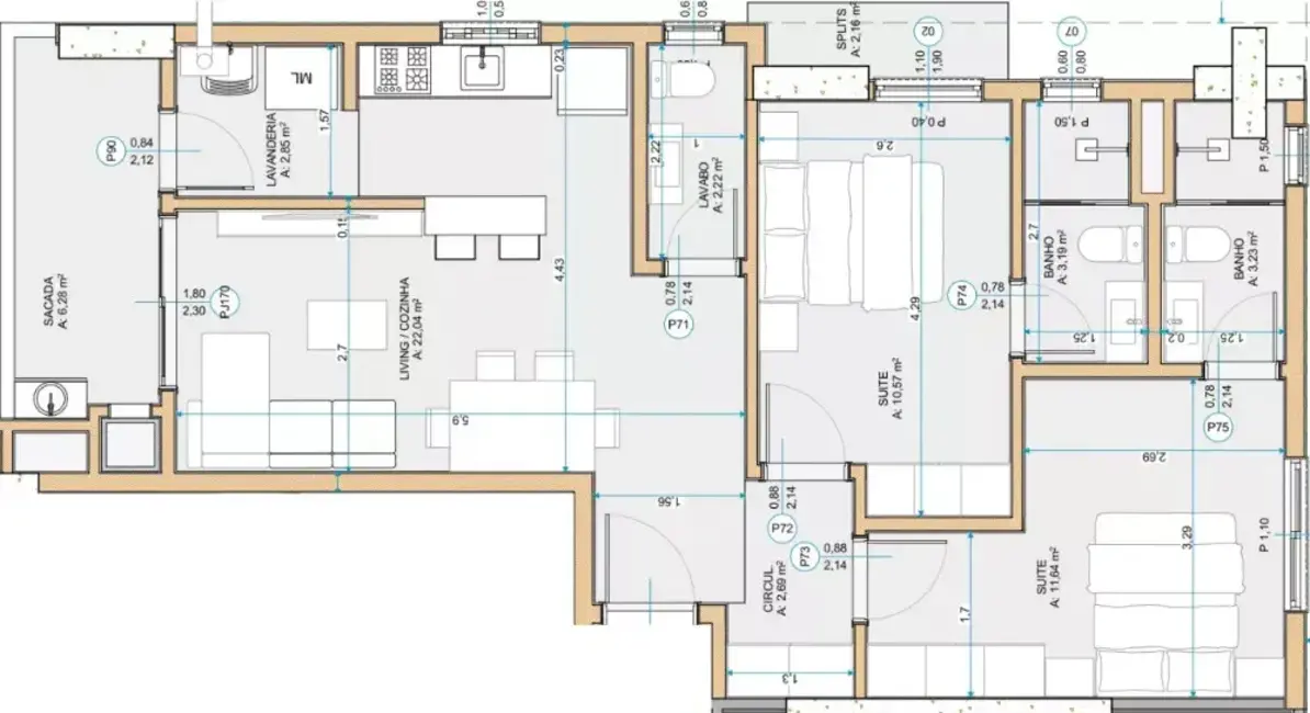 Foto 7 de Apartamento com 2 quartos à venda, 79m2 em Porto Belo - SC