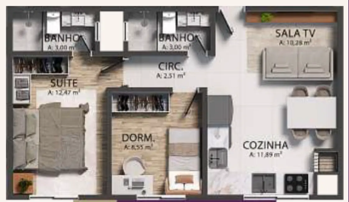 Foto 2 de Apartamento com 2 quartos à venda, 65m2 em Itapema - SC