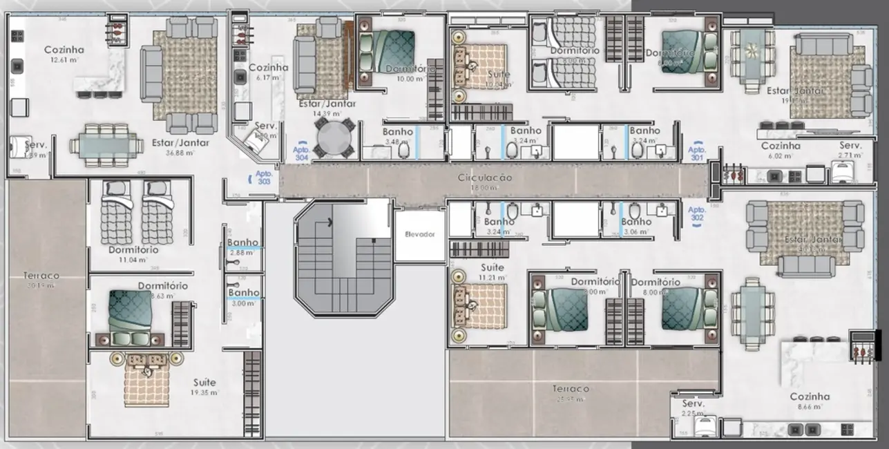 Foto 7 de Apartamento com 3 quartos à venda, 60m2 em Capao Da Canoa - RS