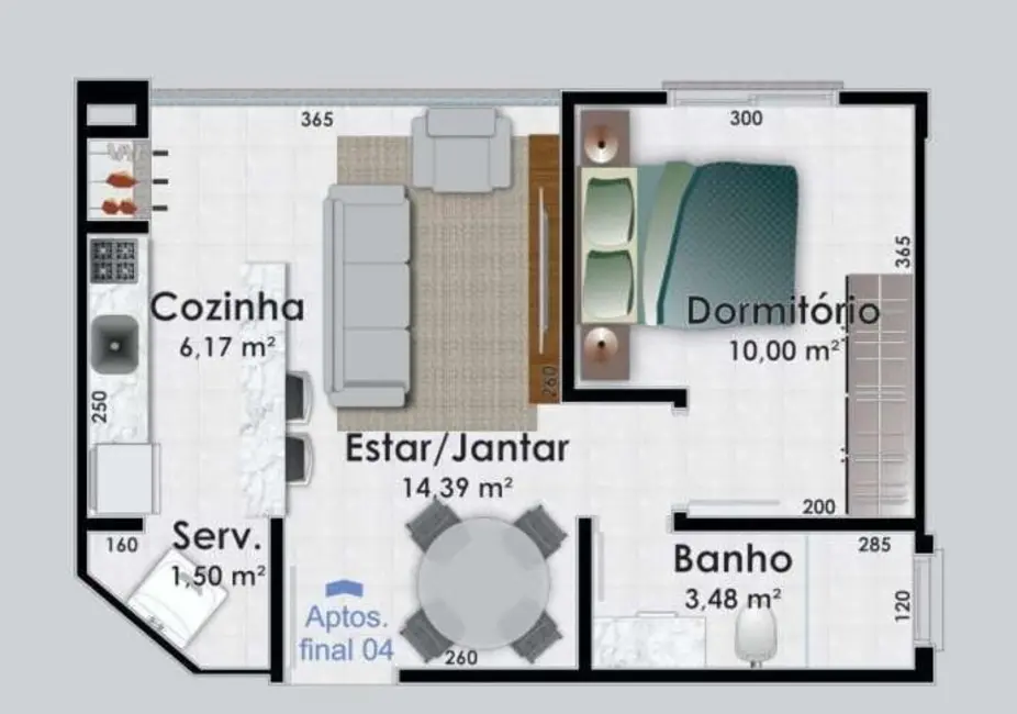 Foto 9 de Apartamento com 3 quartos à venda, 60m2 em Capao Da Canoa - RS