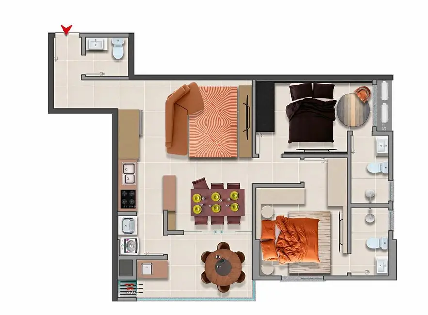 Foto 8 de Apartamento com 3 quartos à venda, 115m2 em Porto Belo - SC