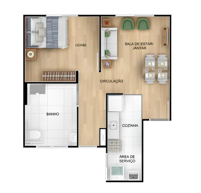 Foto 9 de Apartamento com 2 quartos à venda, 41m2 em Campo Novo, Porto Alegre - RS