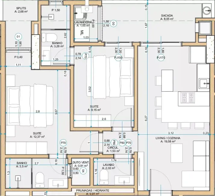 Foto 6 de Apartamento com 3 quartos à venda, 97m2 em Porto Belo - SC