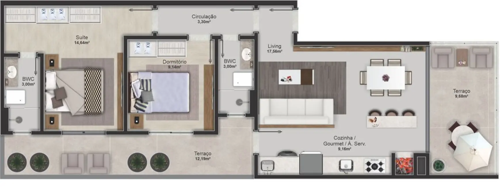 Apartamento com 2 quartos à venda, 68m2 em Nações, Balneario Camboriu - SC - imagem 9 Foto 9 de Apartamento com 2 quartos à venda, 68m2 em Nações, Balneario Camboriu - SC