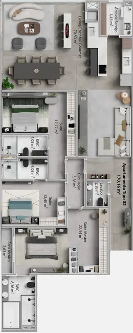 Foto 2 de Apartamento com 3 quartos à venda, 170m2 em Porto Belo - SC