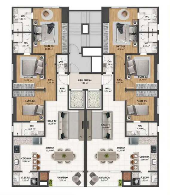 Foto 9 de Cobertura com 4 quartos à venda, 226m2 em Porto Belo - SC