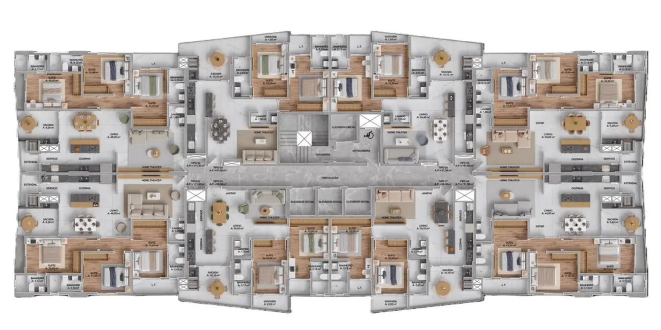 Foto 8 de Apartamento com 3 quartos à venda, 115m2 em Porto Belo - SC