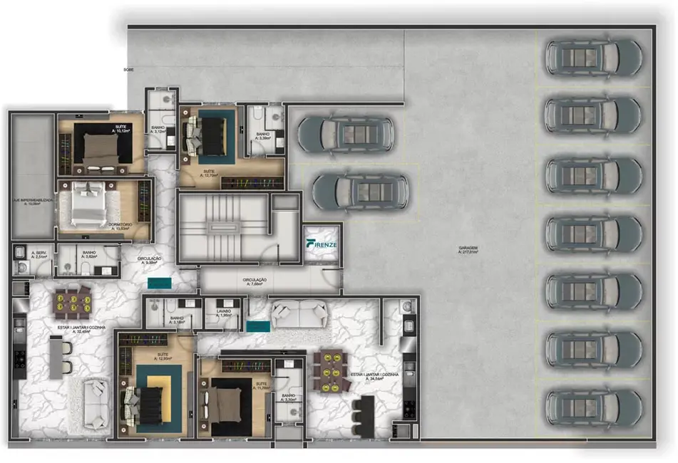 Foto 7 de Apartamento com 3 quartos à venda, 99m2 em Bombinhas - SC