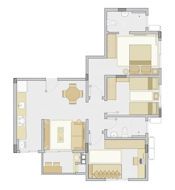 Foto 6 de Apartamento com 3 quartos à venda, 69m2 em Nova Palhoça, Palhoca - SC