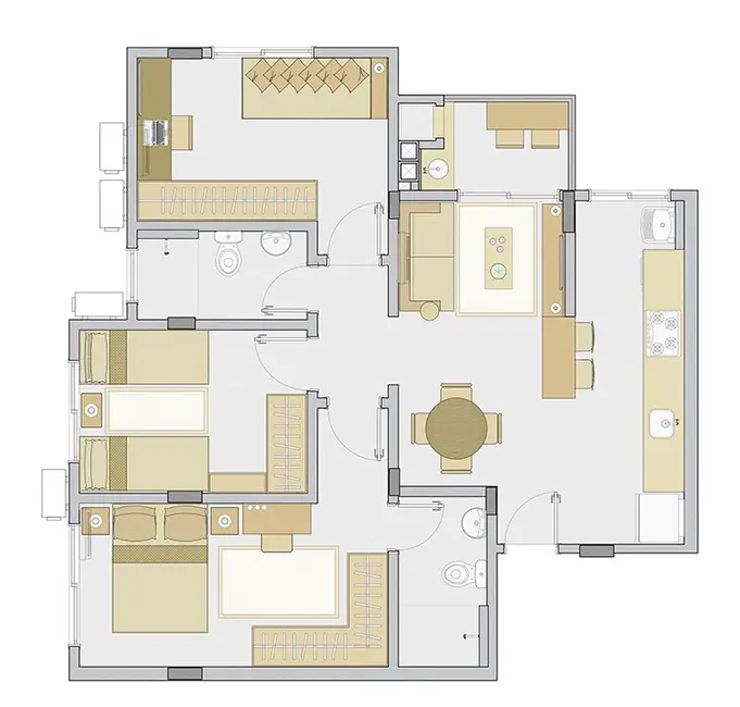 Foto 9 de Apartamento com 3 quartos à venda, 69m2 em Nova Palhoça, Palhoca - SC