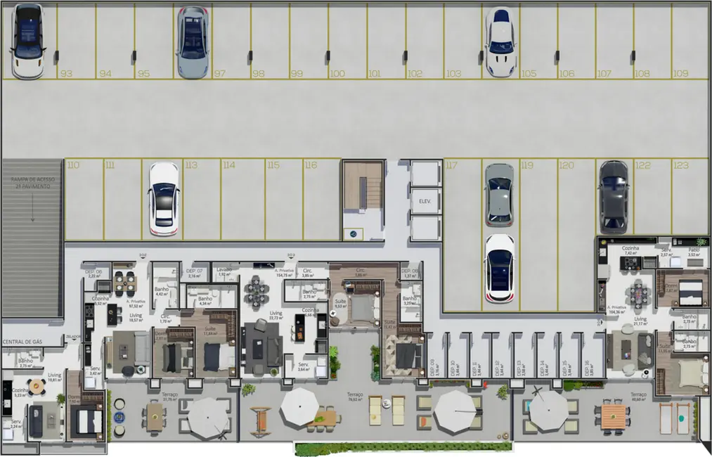 Apartamento com 2 quartos à venda, 85m2 em Capao Da Canoa - RS - imagem 6 Foto 6 de Apartamento com 2 quartos à venda, 85m2 em Capao Da Canoa - RS