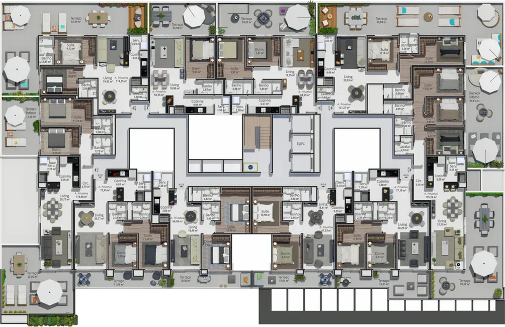 Apartamento com 2 quartos à venda, 85m2 em Capao Da Canoa - RS - imagem 7 Foto 7 de Apartamento com 2 quartos à venda, 85m2 em Capao Da Canoa - RS