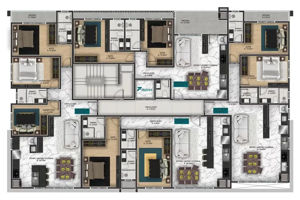 Apartamento com 2 quartos à venda, 98m2 em Bombinhas - SC - imagem 9 Foto 9 de Apartamento com 2 quartos à venda, 98m2 em Bombinhas - SC