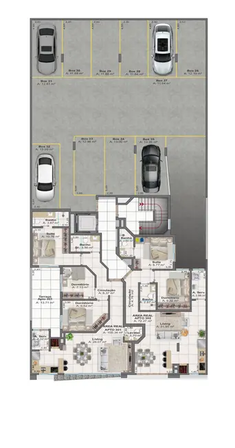 Apartamento com 3 quartos à venda, 100m2 em Capao Da Canoa - RS - imagem 7 Foto 7 de Apartamento com 3 quartos à venda, 100m2 em Capao Da Canoa - RS