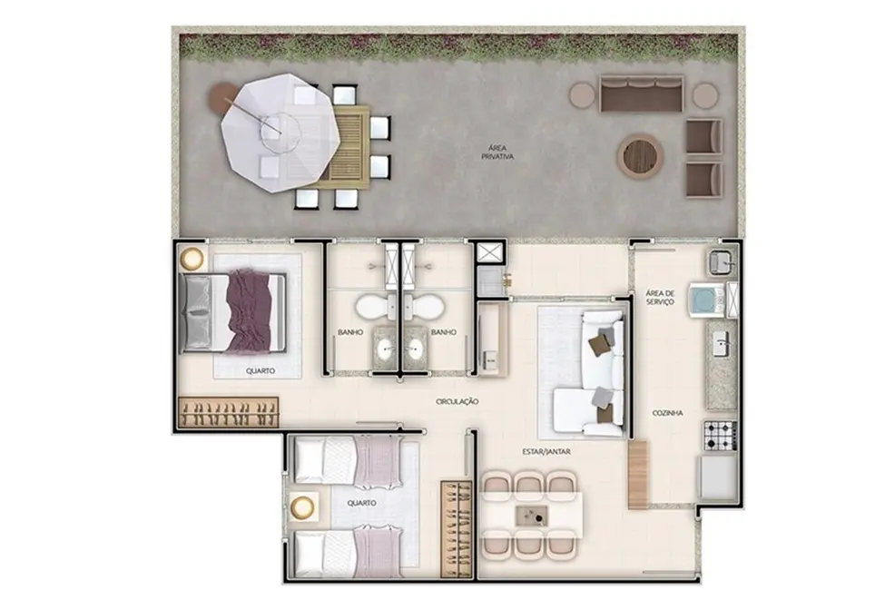 Foto 1 de Apartamento com 2 quartos à venda, 76m2 em Camaquã, Porto Alegre - RS