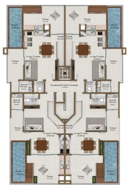 Foto 6 de Apartamento com 3 quartos à venda, 157m2 em Bombinhas - SC