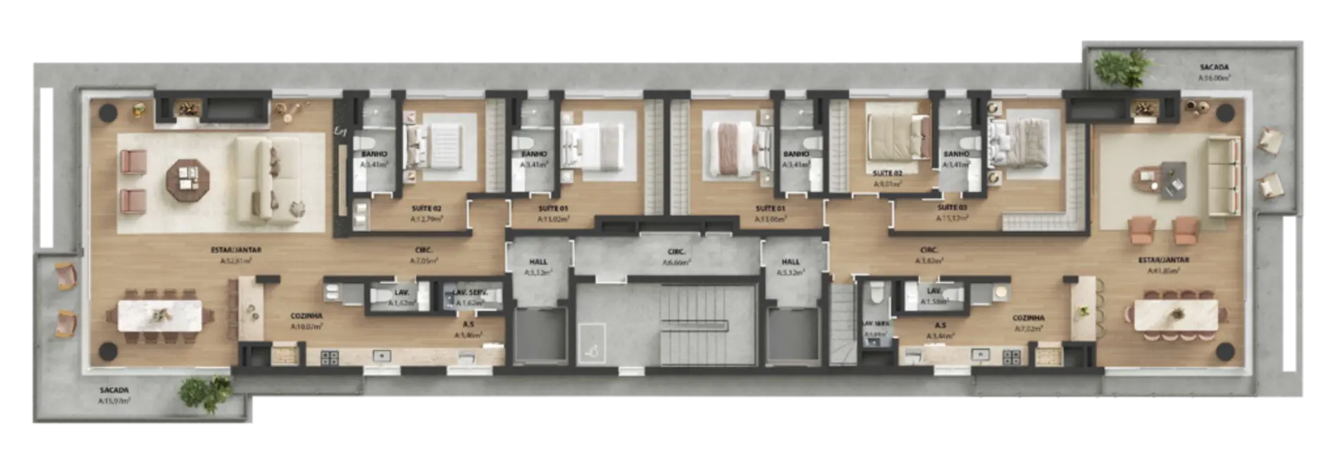 Apartamento com 3 quartos à venda, 198m2 em Bela Vista, Porto Alegre - RS - imagem 9 Foto 9 de Apartamento com 3 quartos à venda, 198m2 em Bela Vista, Porto Alegre - RS