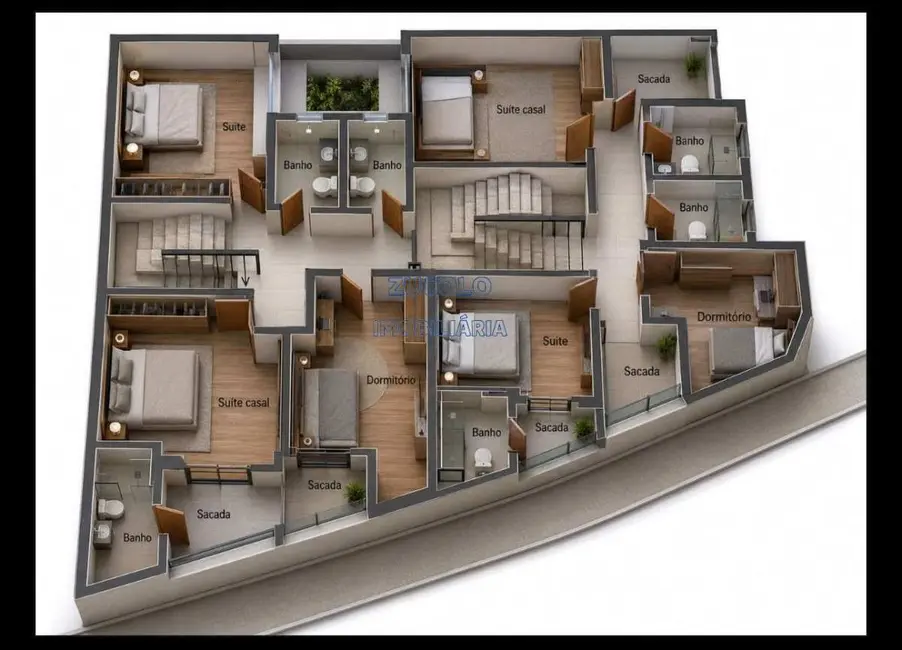 Foto 3 de Sobrado com 3 quartos à venda, 169m2 em Vila Scarpelli, Santo Andre - SP