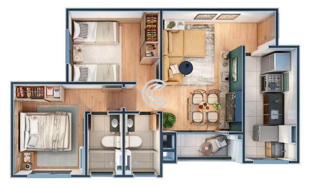 Foto 2 de Apartamento com 2 quartos à venda, 54m2 em Fundação da Casa Popular, Campinas - SP