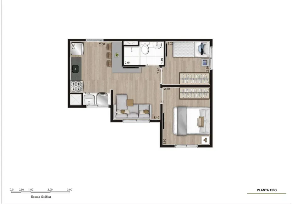 Foto 9 de Apartamento com 2 quartos à venda e para alugar em Parque Vitória, São Paulo - SP