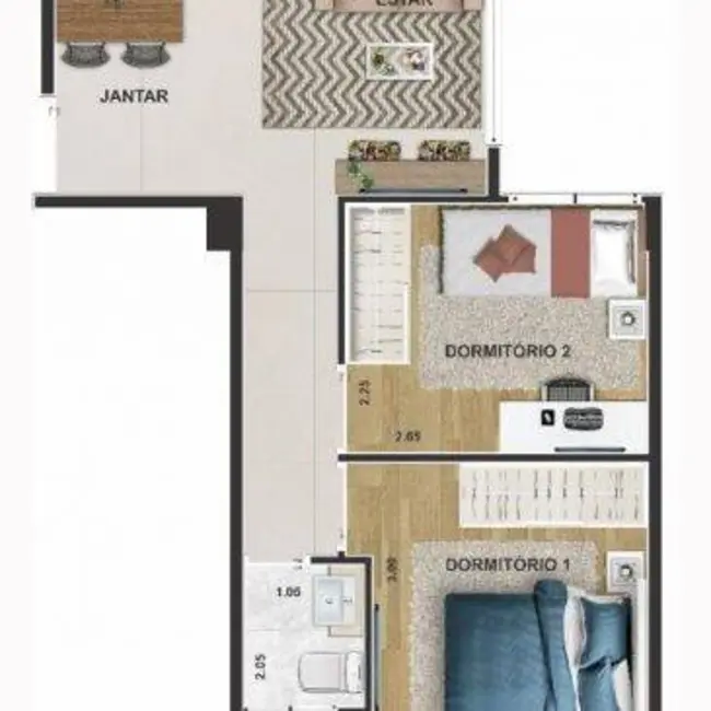 Foto 3 de Apartamento com 1 quarto à venda e para alugar em Santa Teresinha, São Paulo - SP