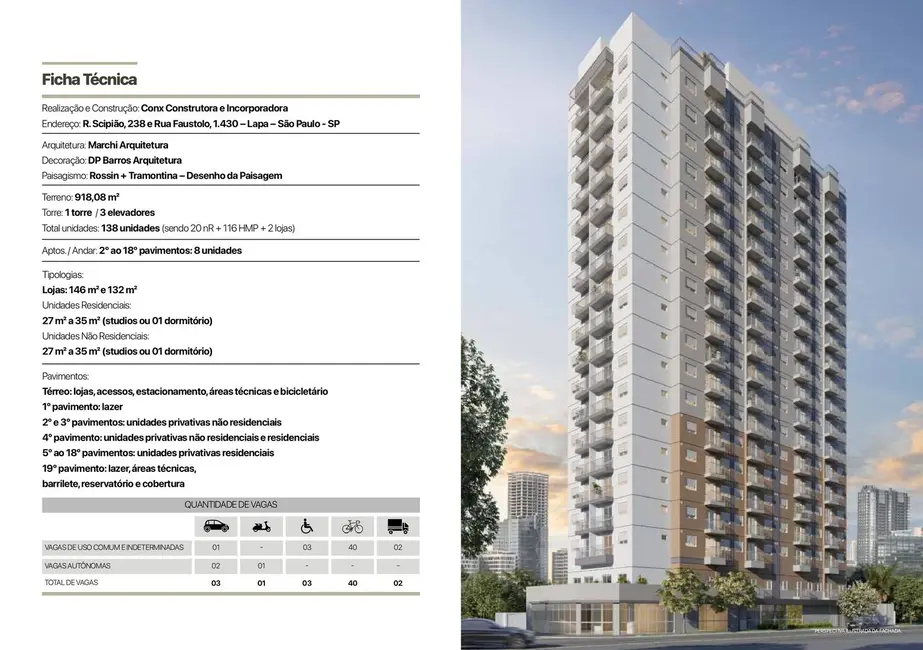 Apartamento com 2 quartos à venda e para alugar em Vila Romana, São Paulo - SP - imagem 3 Foto 3 de Apartamento com 2 quartos à venda e para alugar em Vila Romana, São Paulo - SP