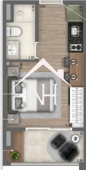 Foto 2 de Apartamento com 1 quarto à venda, 25m2 em Vila Mariana, São Paulo - SP