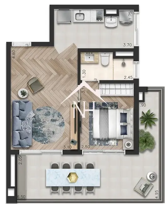 Apartamento com 1 quarto à venda, 58m2 em Perdizes, São Paulo - SP - imagem 8 Foto 8 de Apartamento com 1 quarto à venda, 58m2 em Perdizes, São Paulo - SP