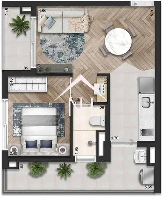 Apartamento com 1 quarto à venda, 45m2 em Perdizes, São Paulo - SP - imagem 7 Foto 7 de Apartamento com 1 quarto à venda, 45m2 em Perdizes, São Paulo - SP