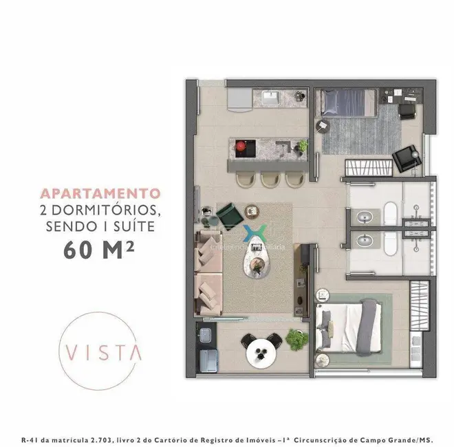 Apartamento à venda, 41m2 em Centro, Campo Grande - MS - imagem 9 Foto 9 de Apartamento à venda, 41m2 em Centro, Campo Grande - MS