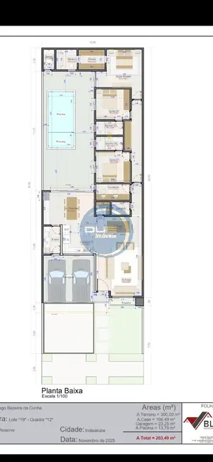 Foto 2 de Casa de Condomínio com 3 quartos à venda, 205m2 em Indaiatuba - SP