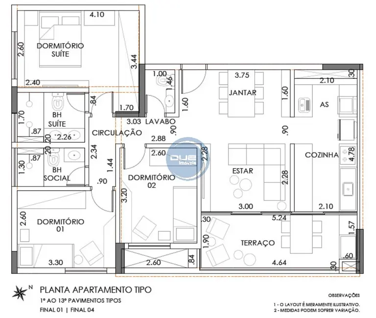Foto 2 de Apartamento com 3 quartos à venda, 87m2 em Centro, Indaiatuba - SP