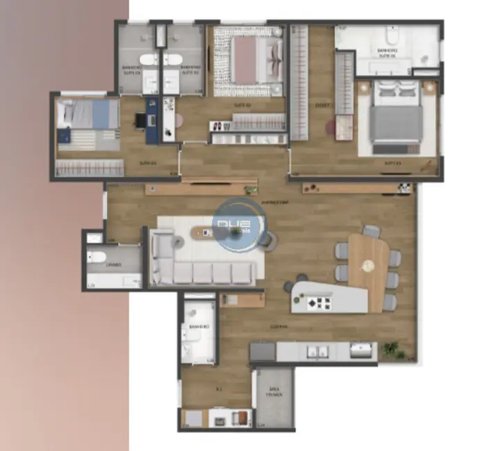 Foto 2 de Apartamento com 3 quartos para alugar, 89m2 em Centro, Indaiatuba - SP