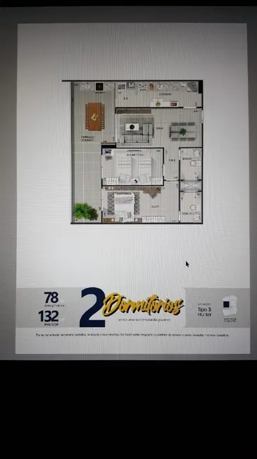 Foto 3 de Apartamento com 2 quartos à venda, 68m2 em Praia Grande - SP