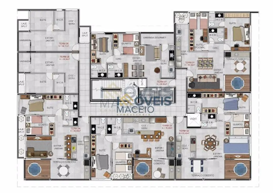 Apartamento com 1 quarto à venda, 37m2 em Ponta Verde, Maceio - AL - imagem 8 Foto 8 de Apartamento com 1 quarto à venda, 37m2 em Ponta Verde, Maceio - AL