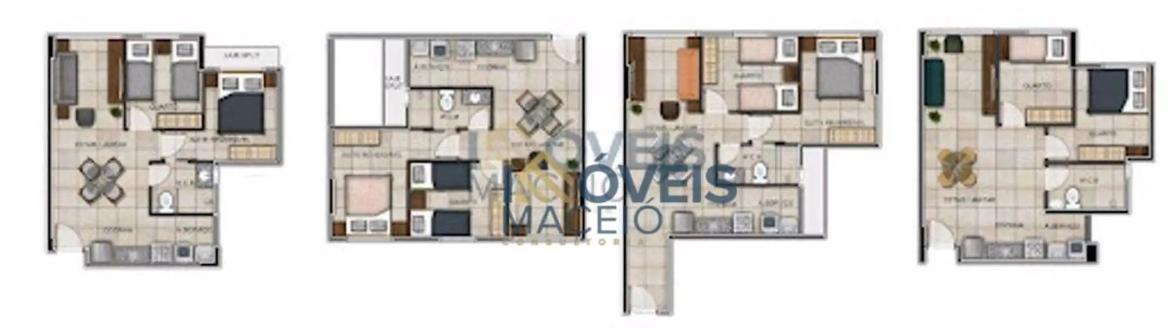 Apartamento com 2 quartos à venda, 49m2 em Farol, Maceio - AL - imagem 9 Foto 9 de Apartamento com 2 quartos à venda, 49m2 em Farol, Maceio - AL