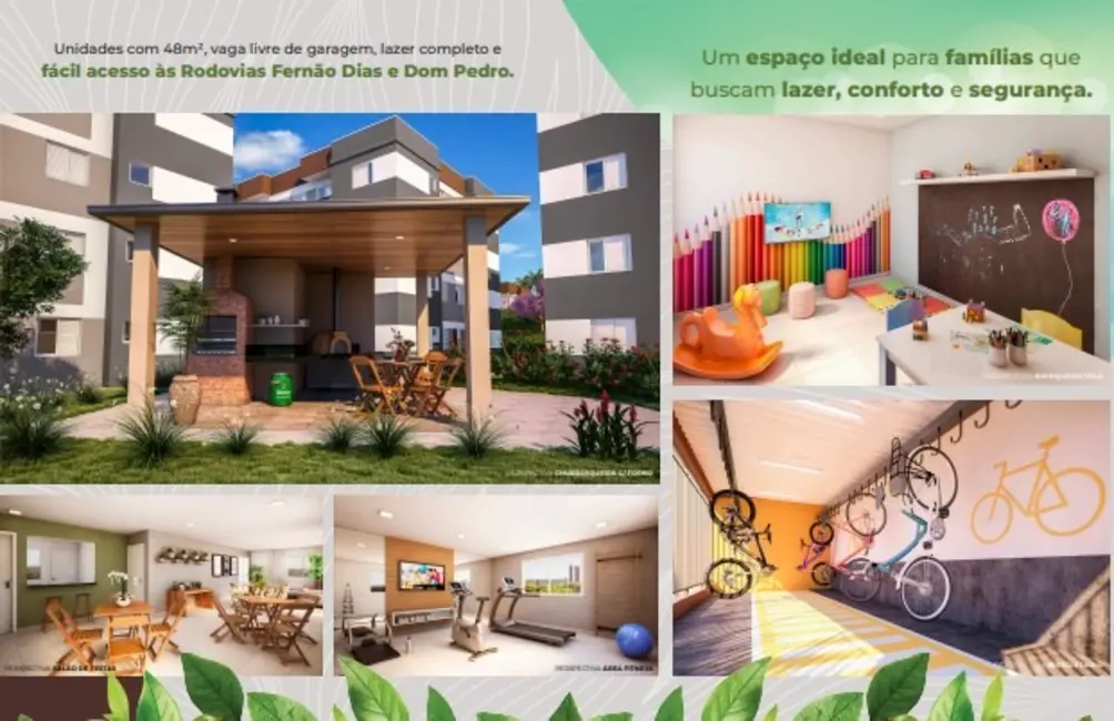 Foto 2 de Apartamento com 1 quarto à venda, 48m2 em Braganca Paulista - SP