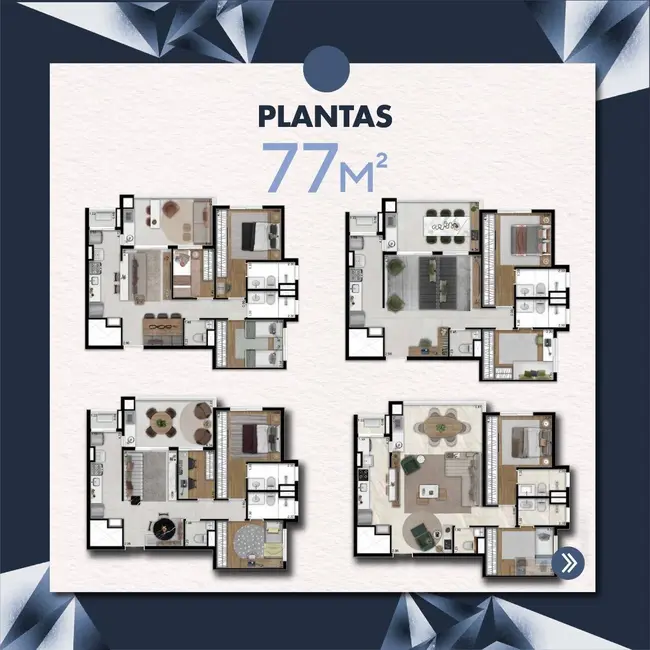 Foto 2 de Apartamento com 3 quartos à venda, 77m2 em Vila Osasco, Osasco - SP