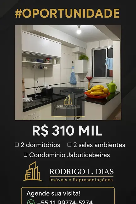Foto 1 de Apartamento com 2 quartos à venda, 52m2 em Ponte de São João, Jundiai - SP