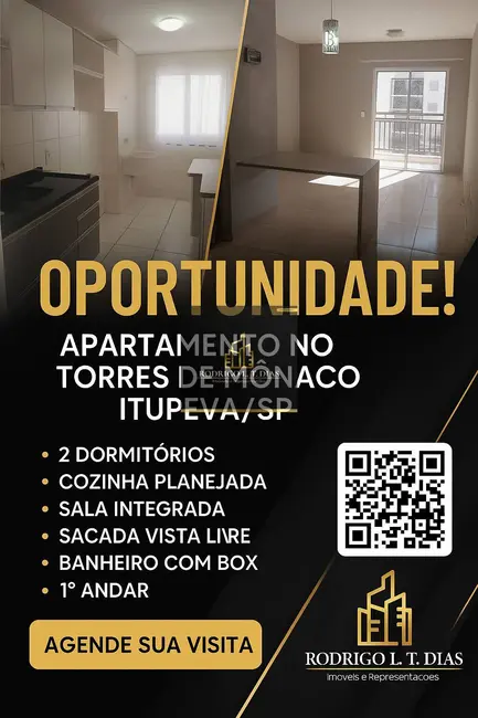 Foto 1 de Apartamento com 2 quartos à venda, 50m2 em Itupeva - SP