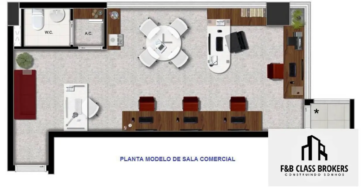 Foto 8 de Sala Comercial à venda e para alugar, 39m2 em Tamboré, Santana De Parnaiba - SP