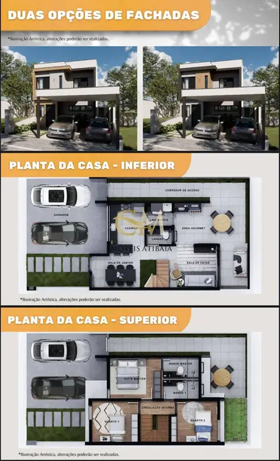 Casa de Condomínio com 3 quartos à venda, 113m2 em Atibaia Belvedere, Atibaia - SP - imagem 3 Foto 3 de Casa de Condomínio com 3 quartos à venda, 113m2 em Atibaia Belvedere, Atibaia - SP