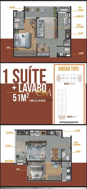 Foto 4 de Apartamento com 1 quarto à venda, 49m2 em Centro, Atibaia - SP
