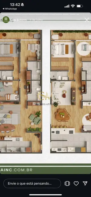 Foto 6 de Apartamento com 1 quarto à venda, 48m2 em Itapetinga, Atibaia - SP